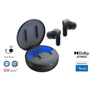 Front view of LG TONE Free UT90Q - Dolby Atmos Wireless Bluetooth Earbuds with Plug & Wireless Connections TONE-UT90Q